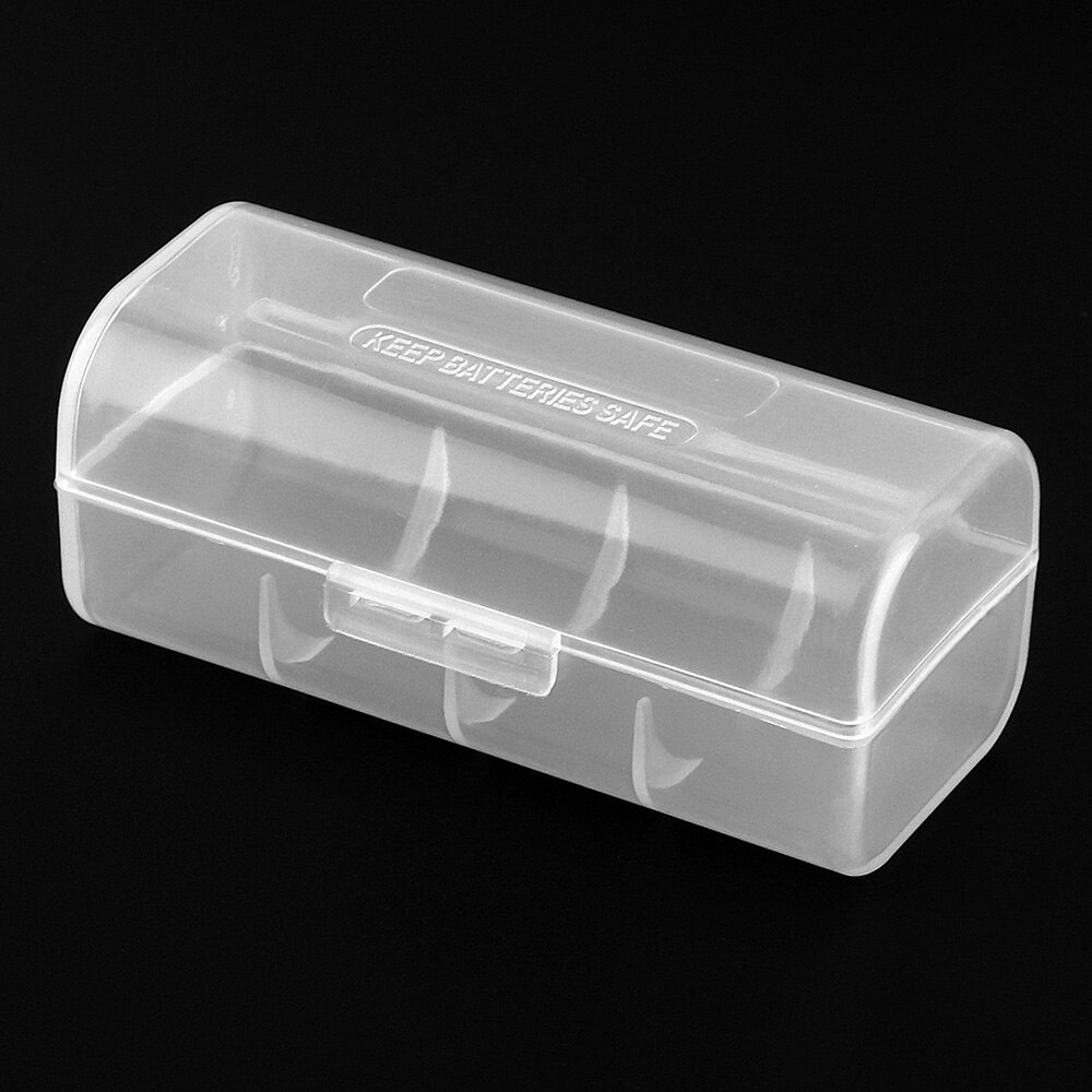 1PC Portable Transparent Hard Plastic Case Holder Battery Storage Box Durable Batteries Storage Case Fit for 2/4 x 26650 Battery