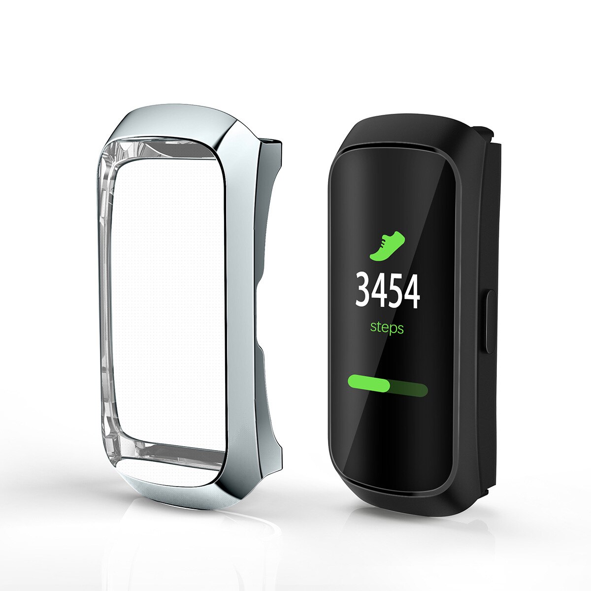 Voor samsung galaxy fit plating tpu anti-hoesje voor galaxy fit smartwatch hoesje duurzaam hoesje zacht tpu doorzichtig hoesje: 2