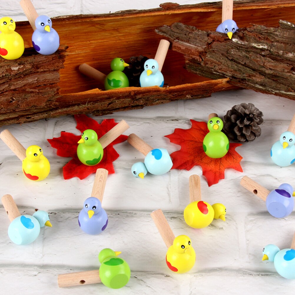 15Pcs Houten Vogel Fluitjes Mooie Schattig Leuke Houten Fluitje Vogel Fluitje Voor Tieners