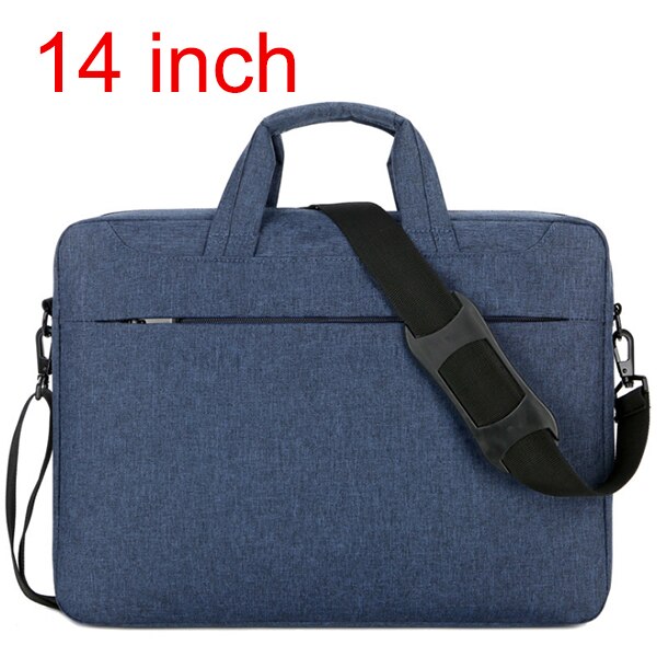 Mannen Vrouwen Laptop Tas 15.6 14 Inch Waterdichte Notebook Tas Voor Macbook Air Pro Computer Schoudertas Aktetas Handtas: 14inch blue