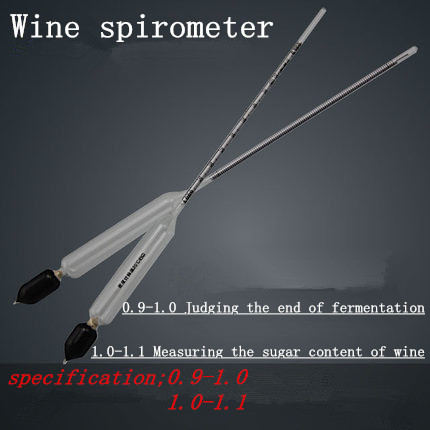 2PCS Hydrometer 0.9-1.0 1.0-1.1 Densitometer densitometers density meter Saccharimeters Glass Essential tool brewed wine