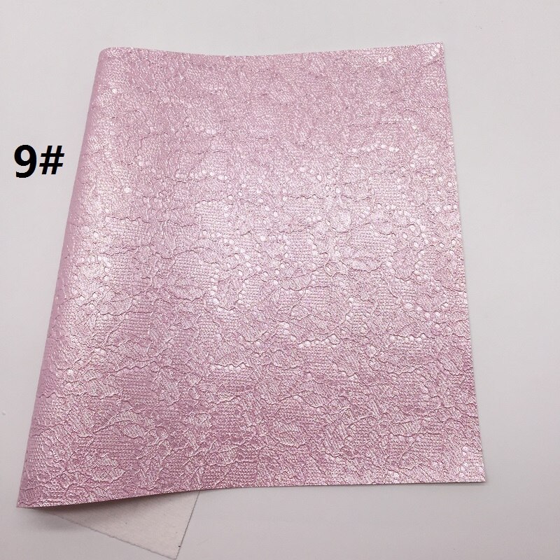 1PC 21X29CM Lace Embossed Faux Leather Fabric, Synthetic Leather Sheets, PU Leather For Making Bows LEOsyntheticoDIY T327A