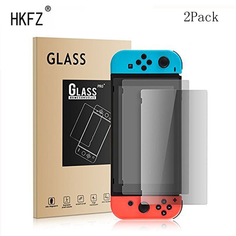 2 Pcs 9H Gehard Glas Screen Protector Voor Nintend Schakelaar Beschermende Film Cover Voor Nintendo Switch Ns Accessoires