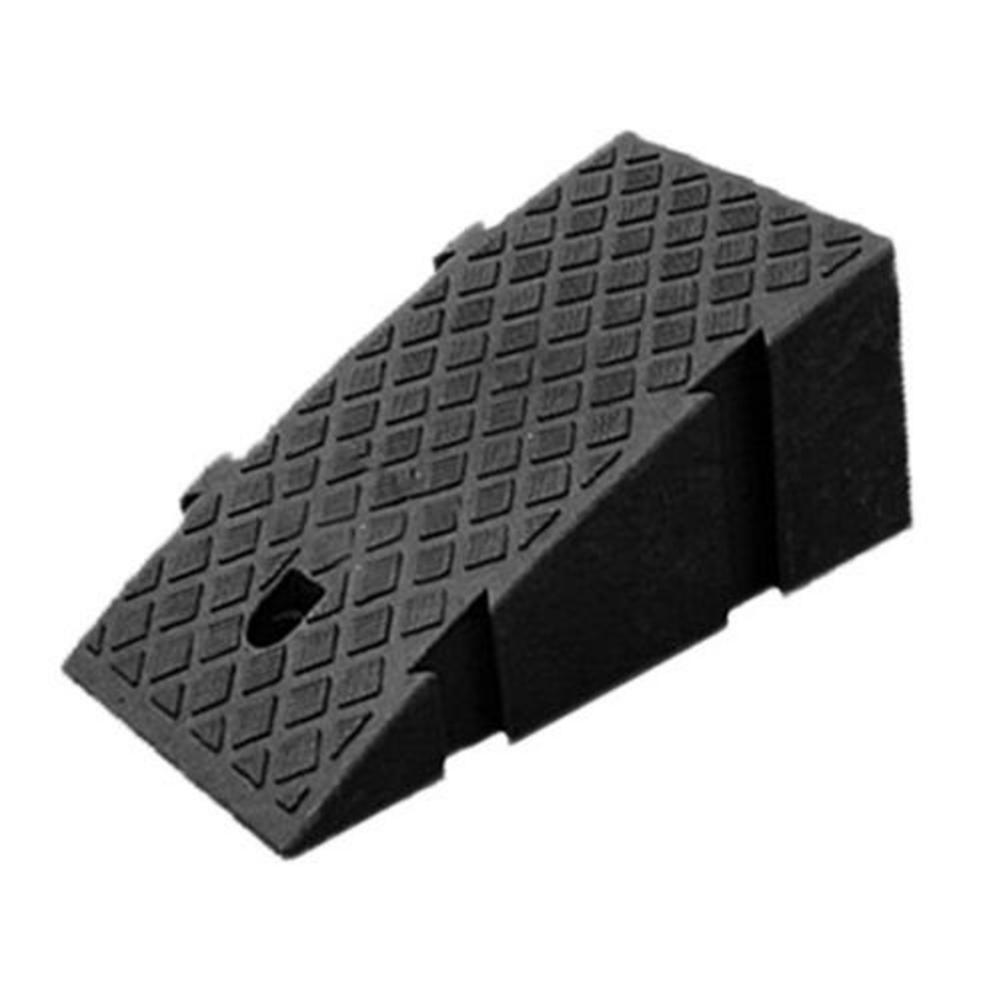 Portable Lightweight Car Plastic Curb Ramps Heavy Duty Plastic Kit Set For Driveway Car Truck For 18-22CM Height Steps: Black