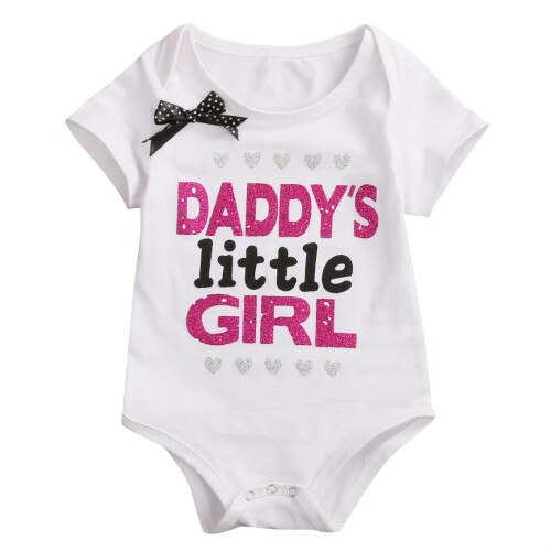 Brand Newborn Infant Baby Jumpsuit Short Sleeve Bodysuit Toddler Girls Clothes Outfit 0-18M