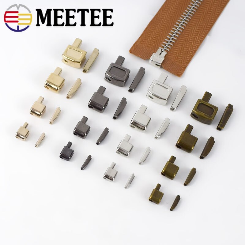 100pcs 3# 5# 8# 10# Nylon Resin Metal Zipper Stopper Open-end Zipper Slider Socket Repair Insert Box Pin Retainer Replacement