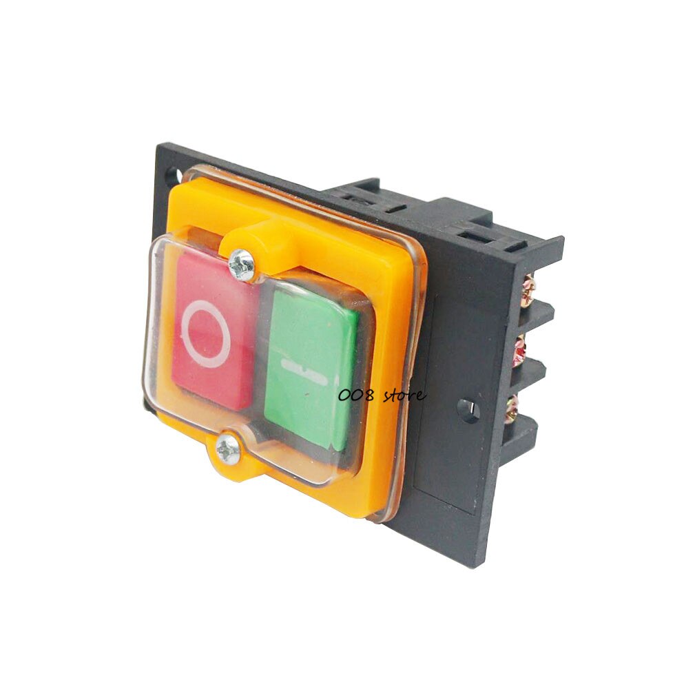 On Off Start Stop Water Proof Push Button Switch 10A 380V AC 75x52mm KAO-5M