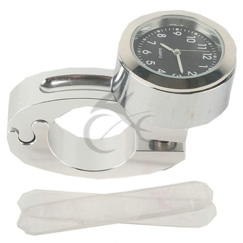 Motorcycle 7/8" 1" Handlebar Mount Clock Watch for Kawasaki Ninja ZX Vulcan ZRX: A