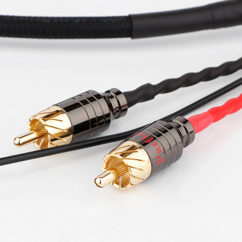Hi End Audio RCA Cable of Independent Shielded Signal Line Of LP Vinyl Record Player Amplifier Chassis Gold Plated Connector