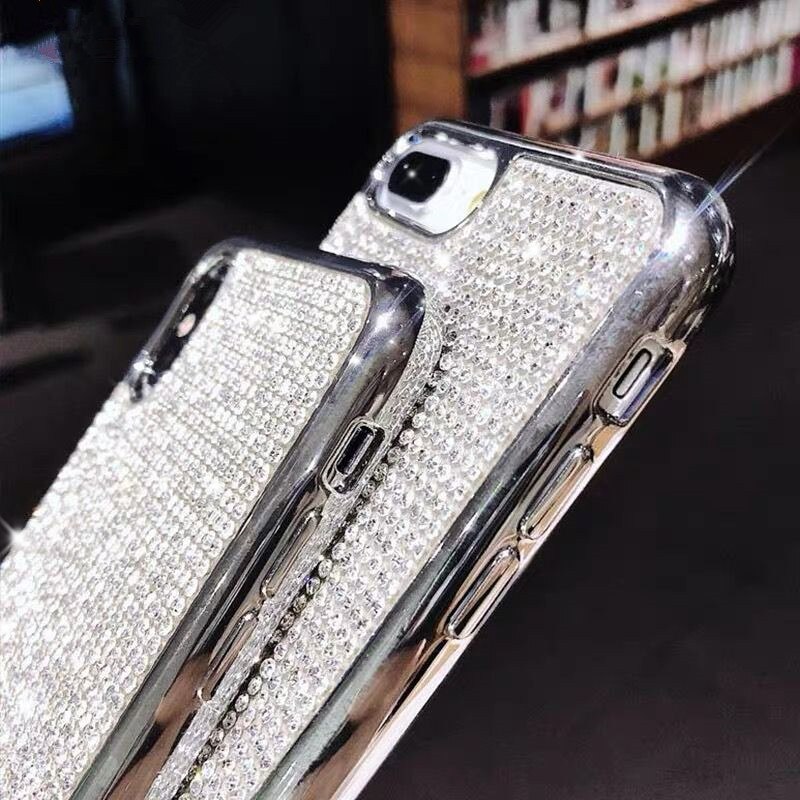 Luxus Strass Glitter Telefon Fall für iPhone 12 11 Pro Max XS Mini XR X 6 7 8 Plus SE2 shiny Diamant Weiche Silikon Zurück Abdeckung