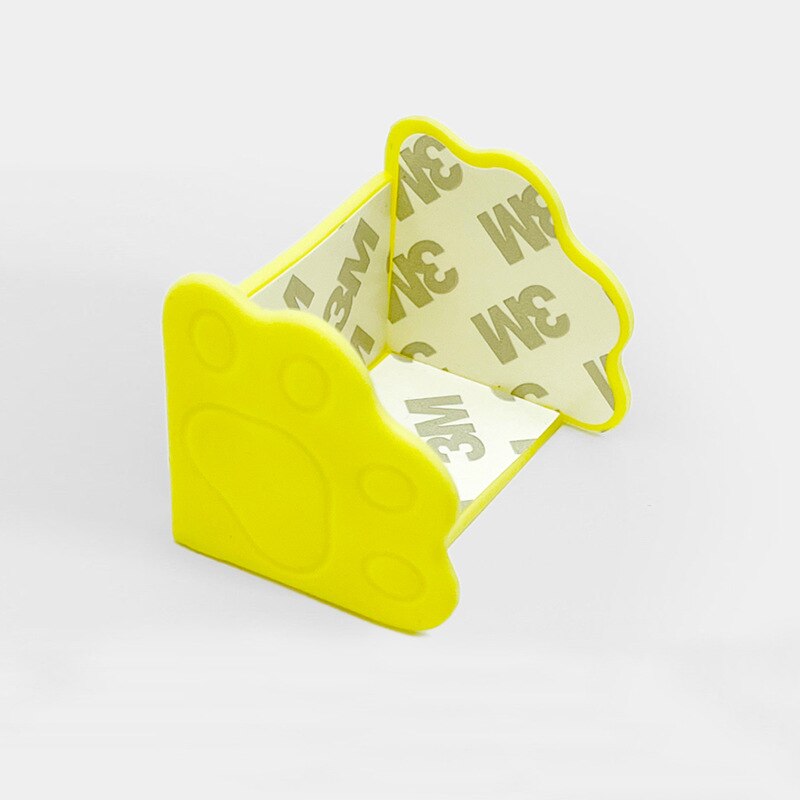 Narożnik drzwiowy ochraniacz na krawędzie nowy słodki kociak łapa silikon bezpieczeństwo dla dziecka ochrona przed dziećmi meble dziecięce bezpieczeństwo: 4.0cm żółty