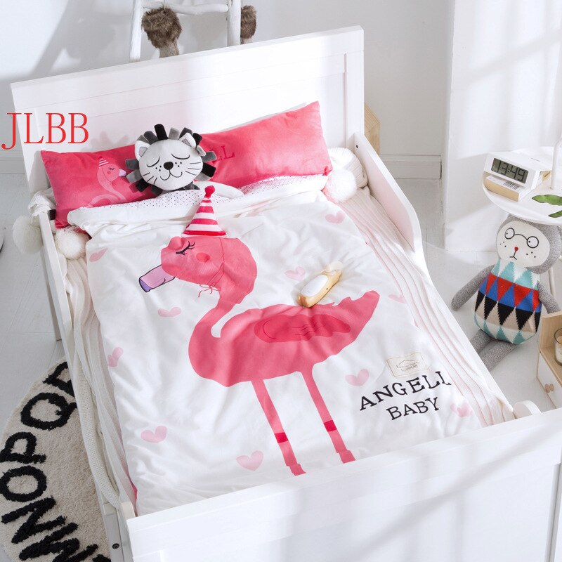 Home bed baby sleeping bag 100% Cotton + soft fleece Boy Girl Child fleabag AB side fox bear mothercare kids body cover 70*150cm