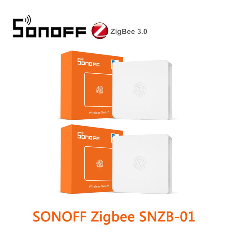 SONOFF-interruptor inalámbrico Zigbee ZBBridge, Sensor de temperatura, Sensor de movimiento, puerta, Dongle, para Alexa, Google Home, SNZB-01, 2, 3, 4: 2 PCS SNZB-01