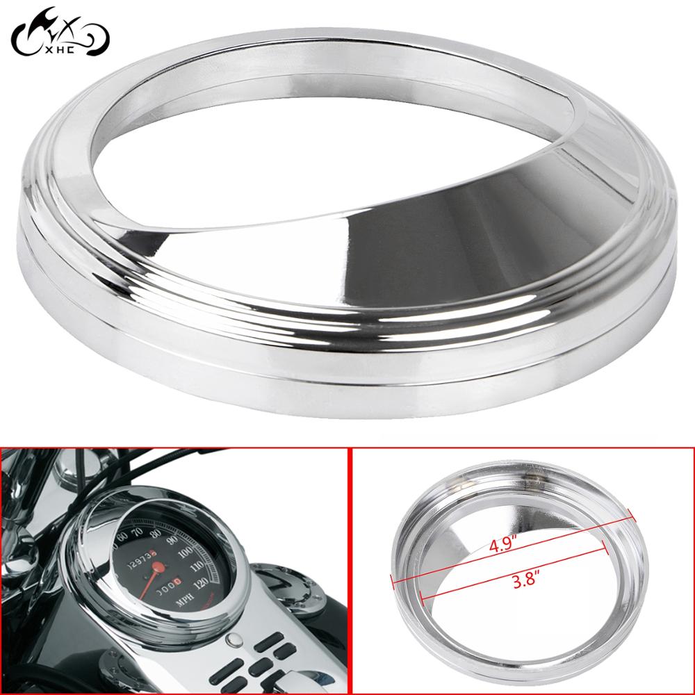 Cadre de compteur de vitesse chromé, 5 pouces, pour Harley, Softail, Springer, FXST, Road Glide, FLTRX, Sportster, 883, 1200