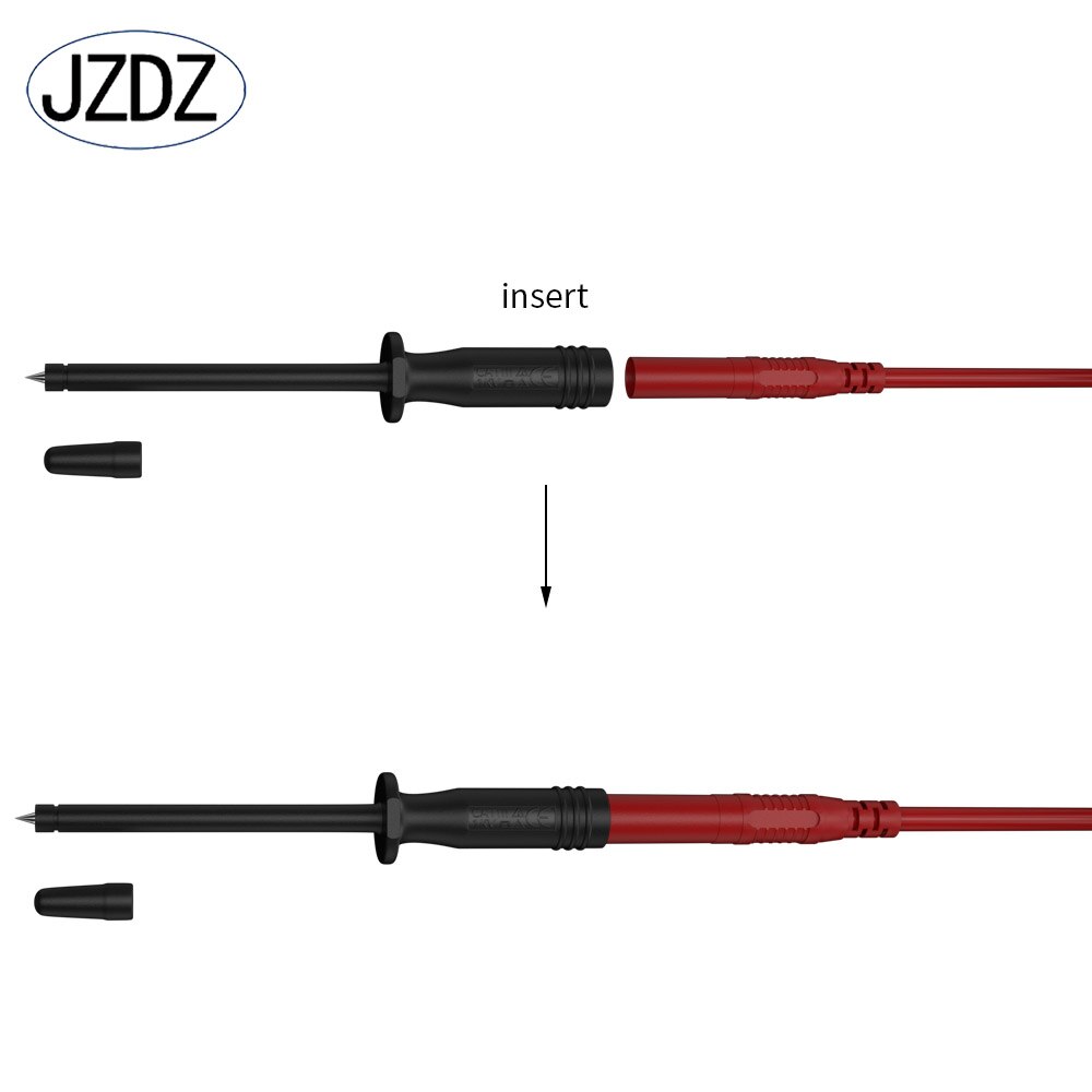 JZDZ 2pcs Test Pen Pin Test Probe Tips Electrical Connector 4mm female banana plug Multi-meter Needle Tools DIY J.30016
