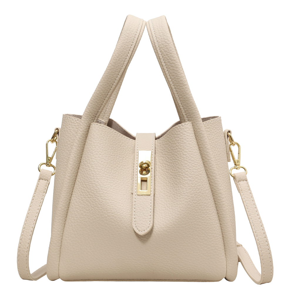 Eimertasche für Damen, Umhängetasche mit Magnetverschluss, PU-Leder, mit Innentasche, Korbtasche, Handtasche für Arbeit, Reisen