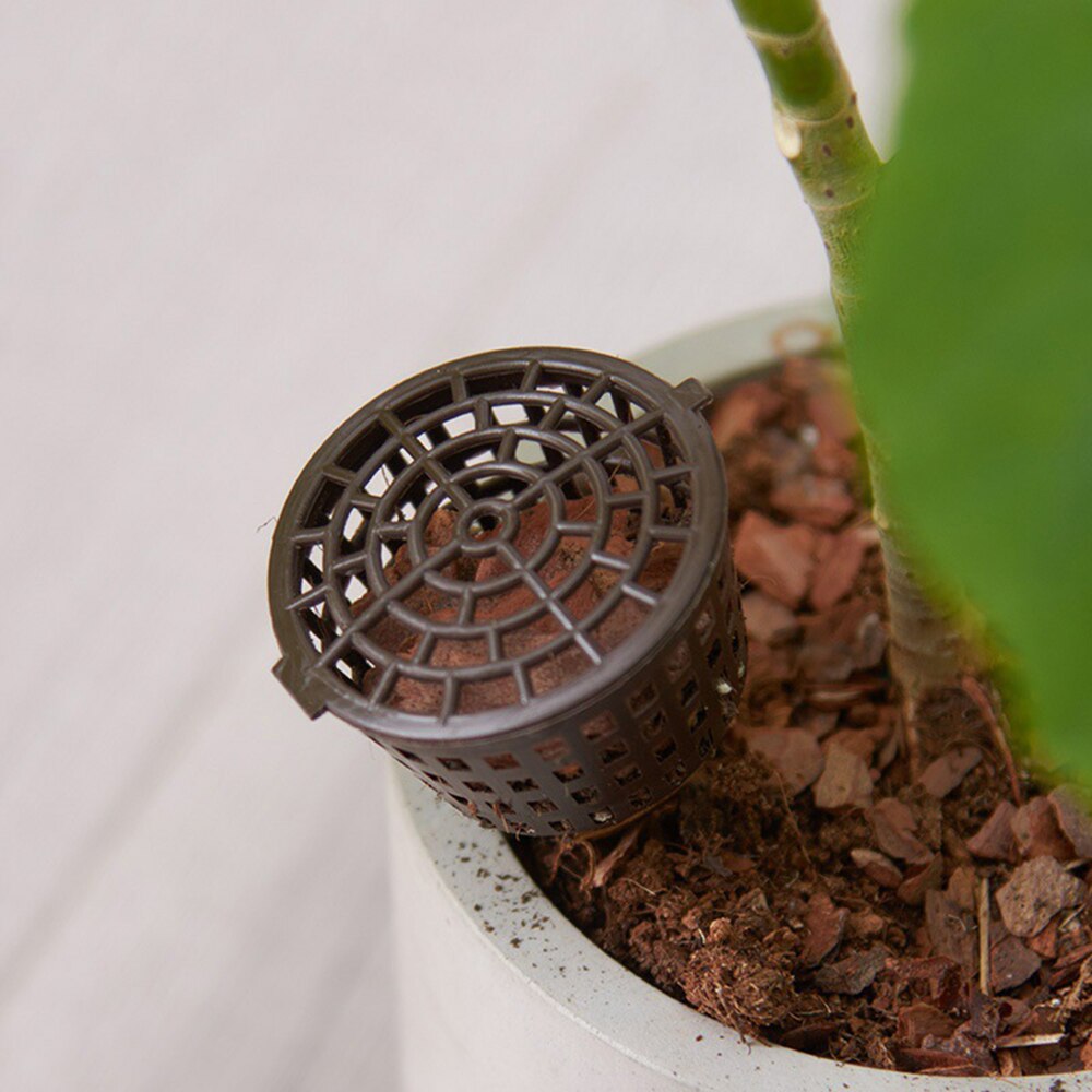 Cesta de tapa de fertilizante, herramienta para plantar bonsái, suministros de jardinería para Osmocote, orquídea, planta de flores, café de plástico, 10 Uds.