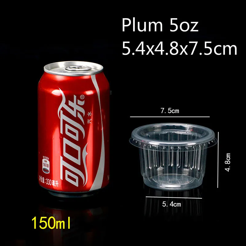 Vasos desechables de plástico para pudín, recipientes pequeños de plástico con tapa, para postre, boda, de cumpleaños, 1/2/3/4/5/6/8/10oz, 100 piezas: Caqui oscuro