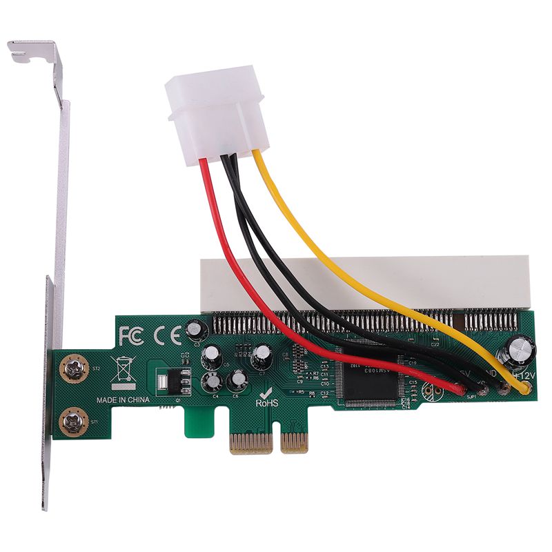 PCI-Express To PCI Adapter Card PCI-E X1/X4/X8/X16 Slot With 4 Pin Power Cable Card: Default Title