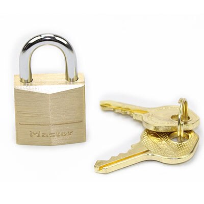 Master Lock Massief Messing Hangslot Outdoor Indoor Waterdichte Keyed Lock voor Rugzakken, Aktetassen, Tackle dozen, kluisjes sloten: 120