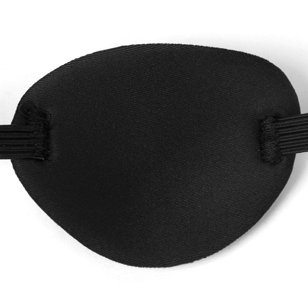 Pirate Eye Patch Pirate Costume Accessory Concave Eye Patch Groove Eyeshade Single Eye Mask For Halloween Party (Black)