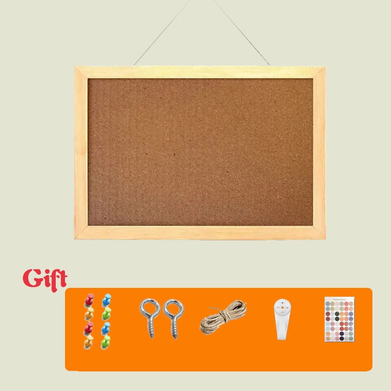 Student Flipchart Message Board Cork Board Message Wall Photo Wall Simple Family Background Note Board: Light Red / 30x40cm