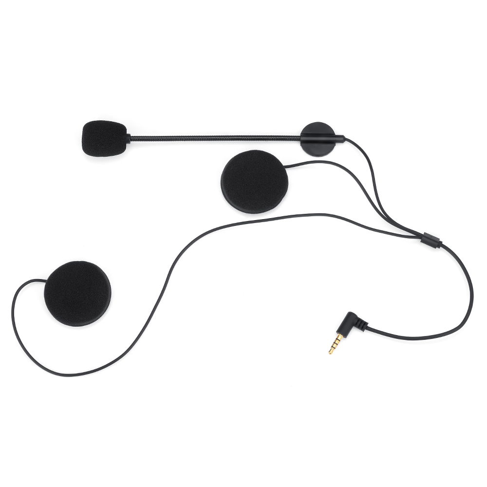 GEARELEC DK02 X1 intercomunicador para motocicleta enchufe tipo C auricular estéreo traje micrófono suave/duro accesorio de altavoz: Blanco