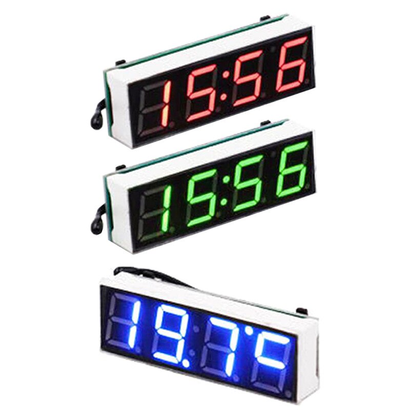 Rood/blauw/groen led-display mini digitale 3.8v-30v voltmeter tester spanningspaneelmeter voor elektromobiel motorfiets auto #292364