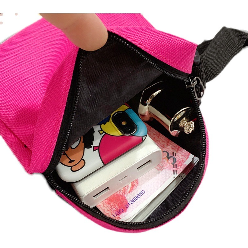 Mini mobiltelefonväska liten väska väska trendiga män och kvinnor med samma stil messenger bag student väska canvas