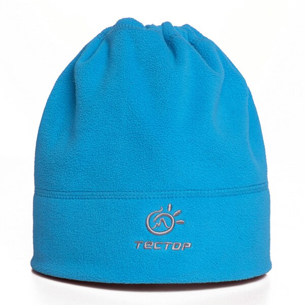 Tectop vinter udendørs vindtæt termisk vandring cap holder varm fleece hat: Himmelblå