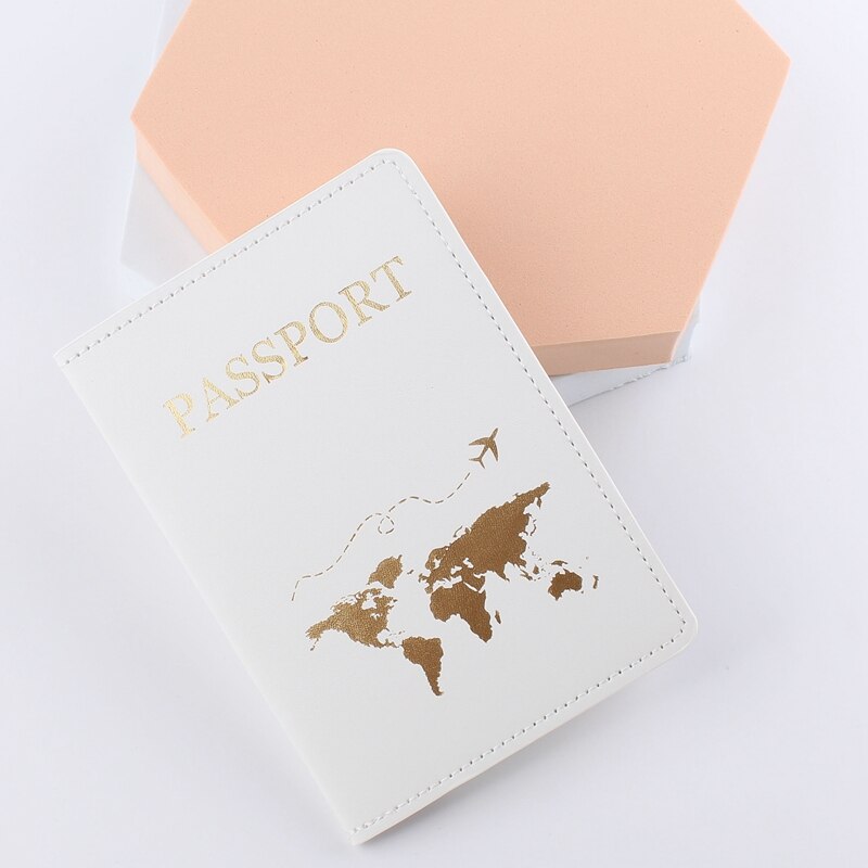 Mode Vrouwen Mannen Paspoort Cover Pu Lederen Travel Id Credit Card Paspoorthouder Packet Portemonnee Portemonnee Tassen Pouch Beschermhoes: white