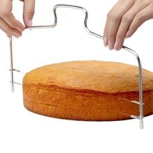 1 stks Rvs Verstelbare Wire Cake Cutter Slicer Leveler DIY Cake Bakken Tools Keuken Accessoires