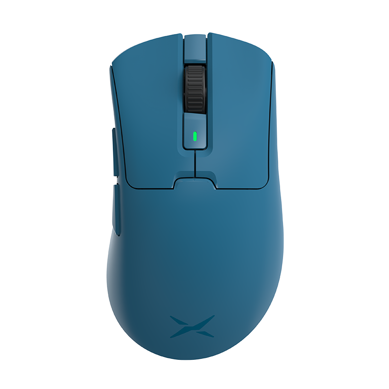 Delux m900 pro mouse para jogos sem fio ergonômico 8k taxa de pesquisa paw3395 bk3633 63g rgb doca de carregamento para mão grande direita pc laptop: Azul