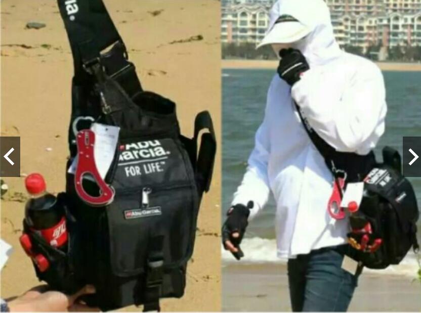 Lure Fishing Sling Bag Outdoor Angler Rock Sea Fishing Tackle Reel Line Bait Box Pouch Waist Shoulder Sling Bags