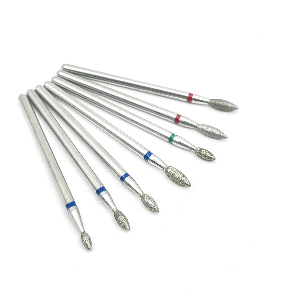 7 stücke Diamant Schleifen Bur Bohrer Sets Dental Schleifen Dental Diamant Polieren Bohrer 2,35mm Shankk: 10