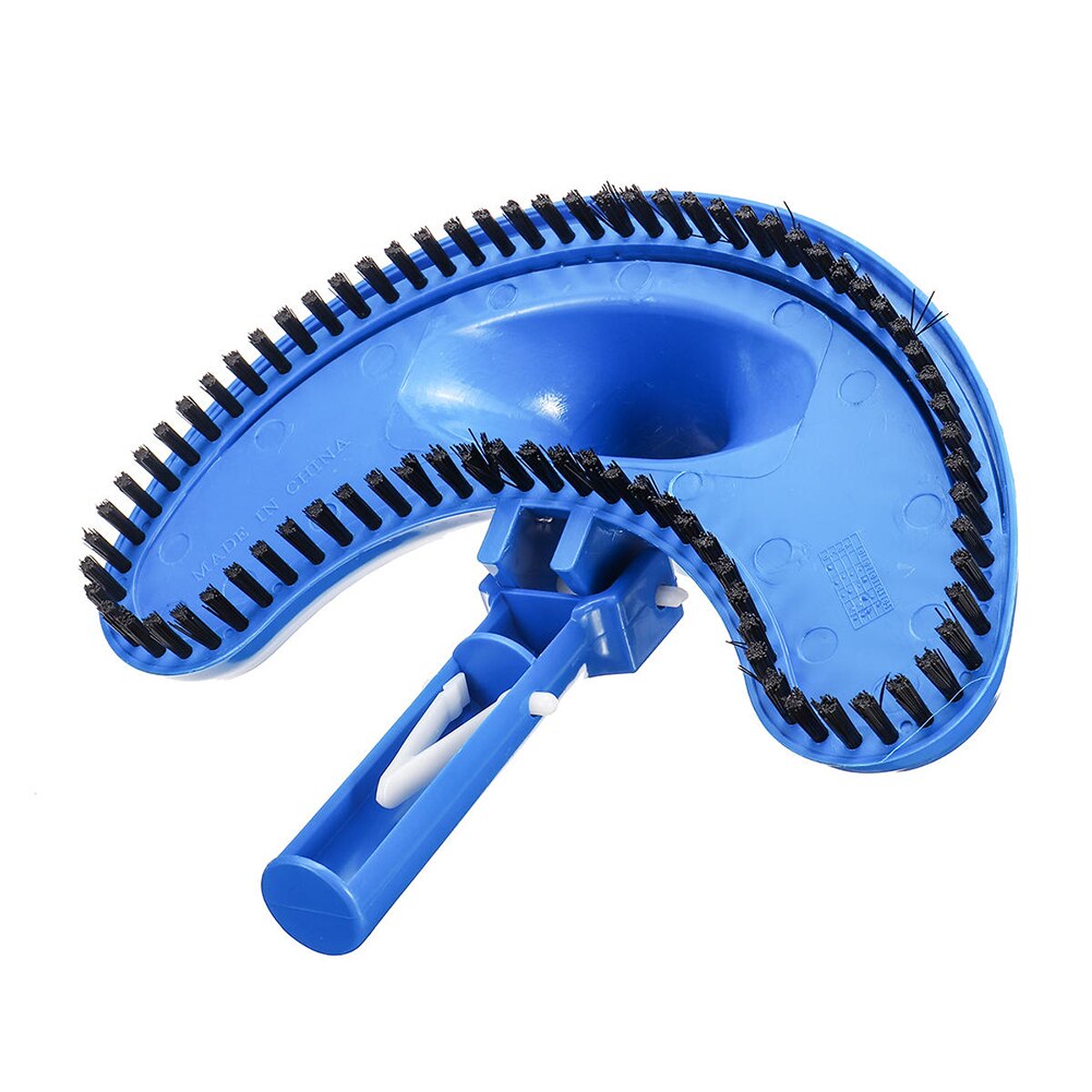 Swimming Pool Suction Vacuum Head Brush Cleaner Half Moon Flexible Swimming Pool Curved Brush Cleaner Detachable Cleaning Tool