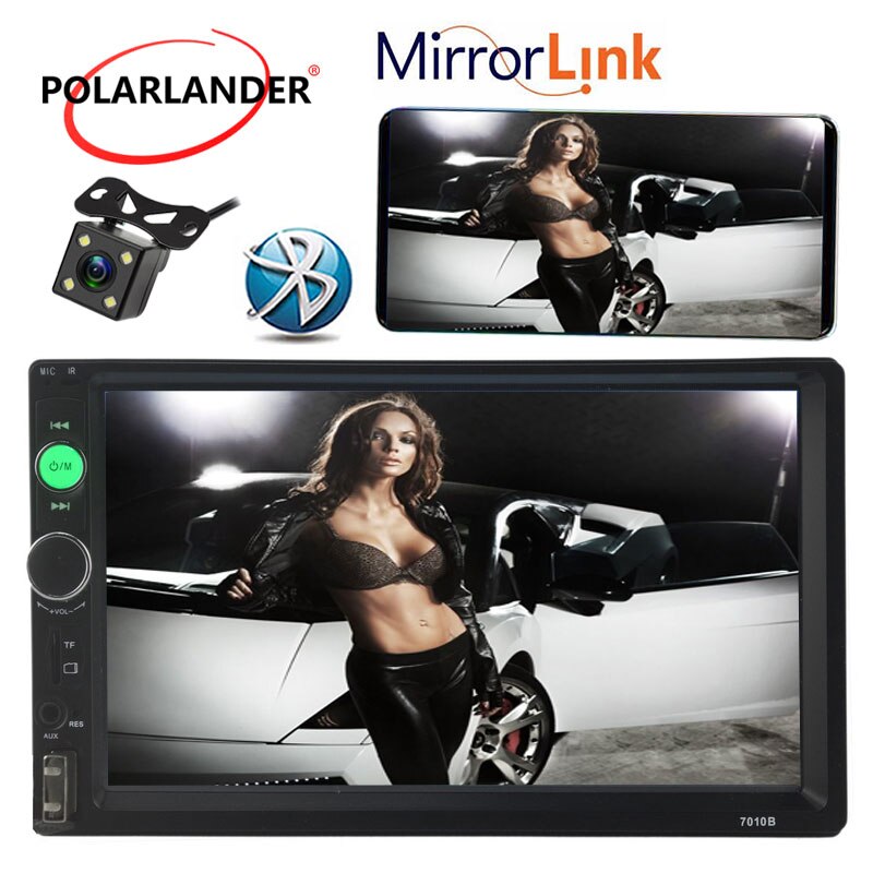 7 inch Bluetooth Car MP5 radio cassette player HD Touch Screen Handsfree TFT Car Autoradio FM USB TF AUX IN 2 DIN Mirror Link