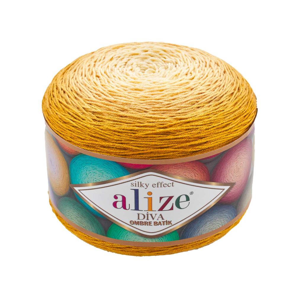 Thread Best Cake Yarn 1 Pack ( 2 Balls) Alize DIVA OMBRE BATIK Hand Knitting Yarn ( %100 Microfiber Acrylic ) 250 Gram 875 Meter: 7358