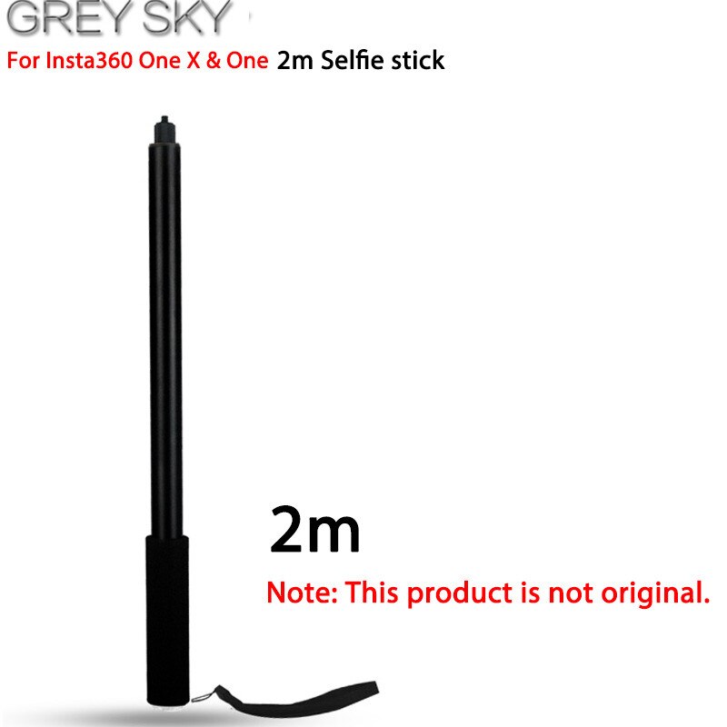 2m panorama teleskopiska stång skumhandtag bullet time stealth selfie stick för insta 360 one x & one 360 vr kameratillbehör: Selfie stick