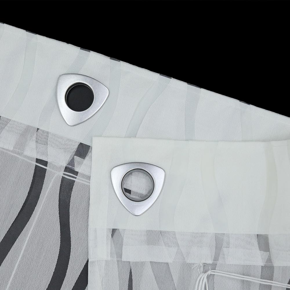 Cortinas romanas, ondas, cortinas estampadas de tul para la cocina, sala de estar, ventana transparente, cortina de Panel de cribado de gasa, 1 unids/lote