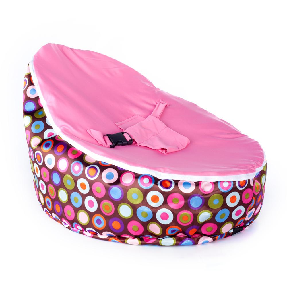 Pouf discojelly baby à pois roses