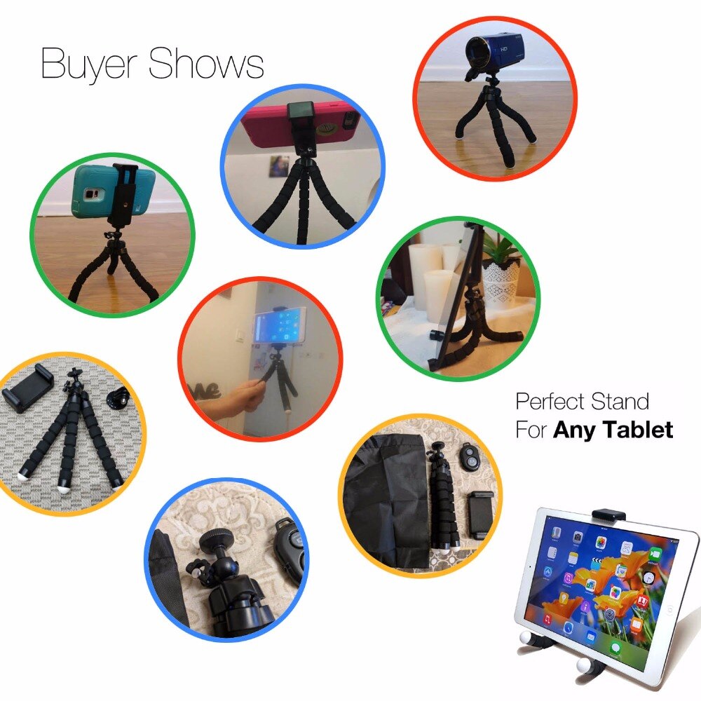 DUSZAKE Flexible Gorillapod Mini Tripod for Phone Tripod Stand Live Mini Phone Tripod for iPhone Xiaomi Phone Camera Accessories