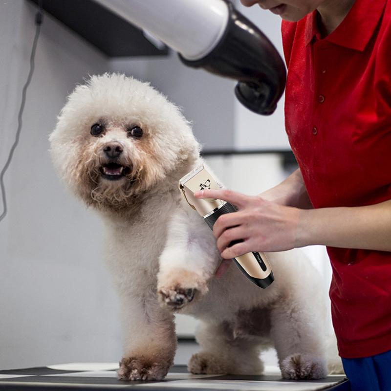 Huisdier Elektrische Tondeuse Oplaadbare Low-Noise Usb Kappers Set Hond Scheren Elektrische Kat Hond Haar Trimmer Grooming Cutter