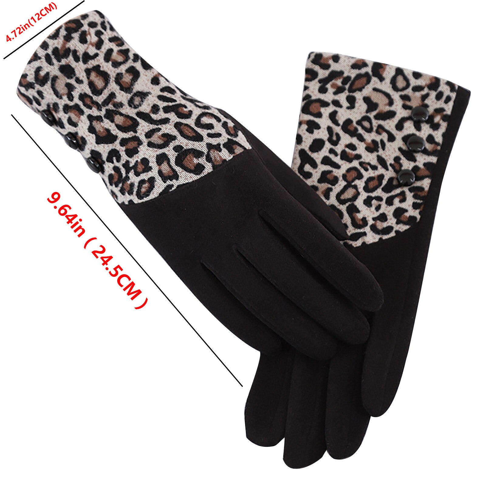 Luipaard Print Vrouwen Handschoenen Winter Vrouwen Handschoenen Met Fleece T-Ouch Scherm Voor Wijsvinger Rijden Handschoenen Guantes invierno