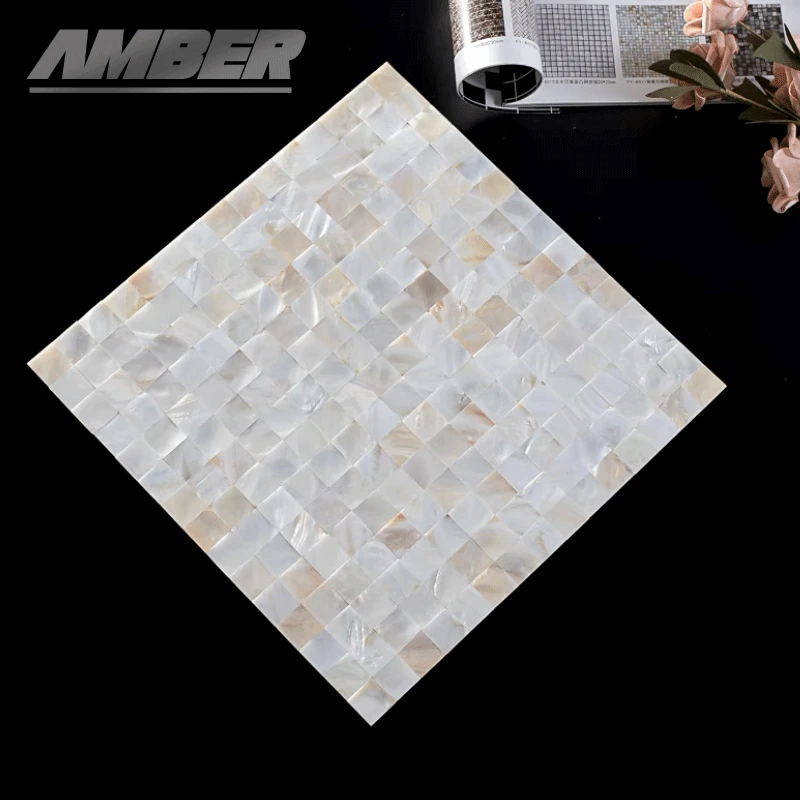 Muszla mozaika masa perłowa naturalna kuchnia backsplash tapeta płytka łazienka tło prysznic dekoracyjny arkusz płytki ścienne: Kaczka zielona