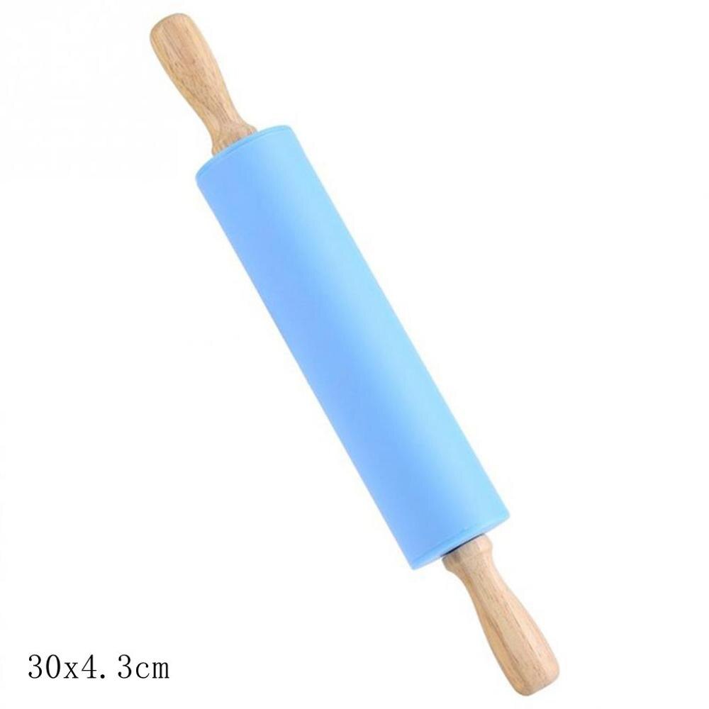 Silicone Rolling Pin Baking Cookies Biscuits Fondant Dough Roller PP Non-Stick Rolling Pin Embossing Mold DIY Baking: NO.10