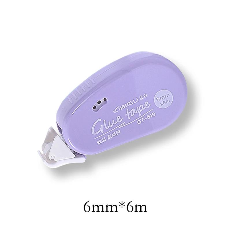 6m*6mm Double Sided Adhesives Tapes Dots Glue Roller Tape Student Stationery Scrapbook Handmake Tools Office Supplies: Burgundy