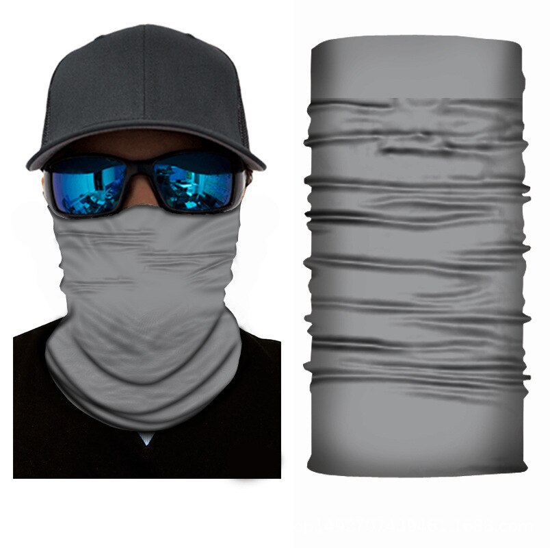 Unisex 7 farve polyester ansigtsskærm maske sport hals gamacher tørklæde sømløs ensfarvet ridning magisk hovedbånd: S02