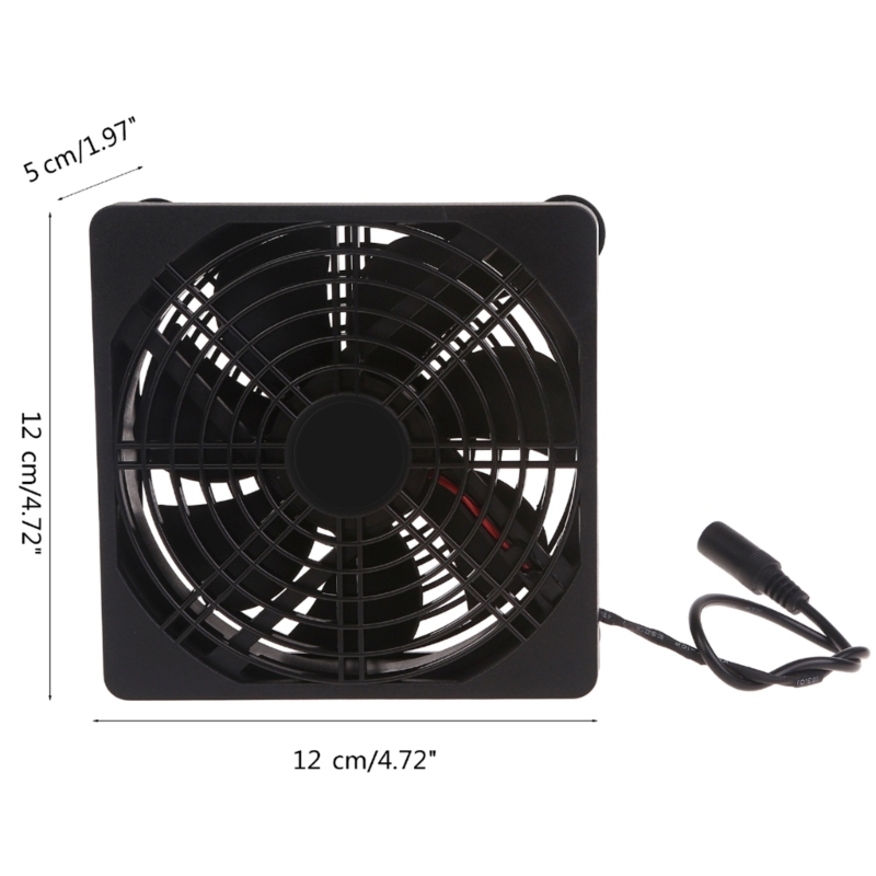 Ventilador de ordenador con gran flujo de aire, dispositivo de ventilación de 12CM, CA de 110V, 220V, DC3V-12V, 2000RPM, velocidad ajustable, 12x12x5mm, para módem TV Box