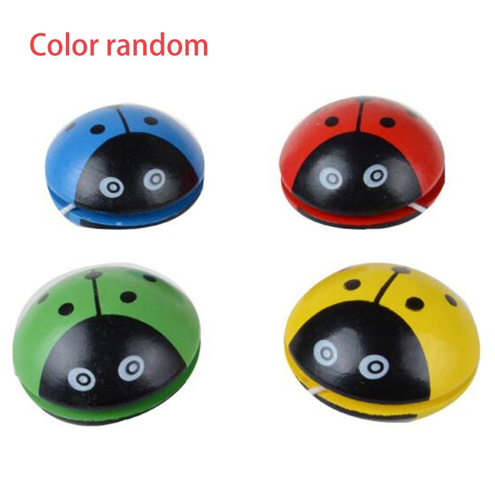 Cute Animal Wooden Yoyo Toys Portable Ladybug Printing Yoyo Ball For Children Hand-Eye Coordination Development: Default Title